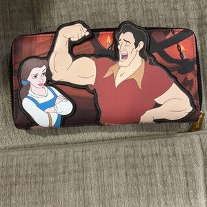Disney lounge fly beauty and the beast wallet 8 x 4 featuring beauty and Gaston